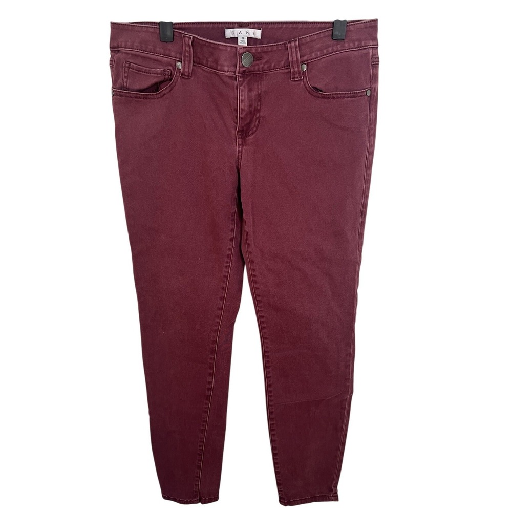 CAbi Wm 8 Red Skinny Jeans Bottoms Cotton Spandex Blend Boho Minimal Capsule